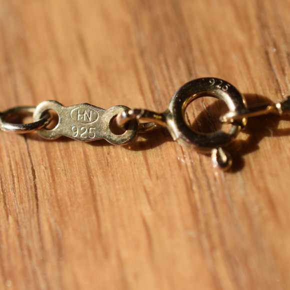 Chateau D Argent Genuine 12mm. by 10mm. Aqua Marine 925 Gold Vermeil Necklace - Picture 7 of 11